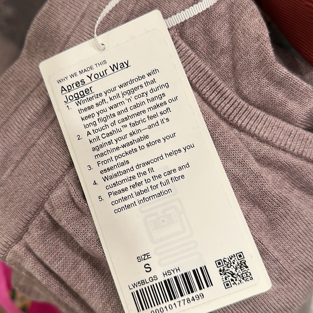 NWT RARE Lululemon Apres Your Way Jogger *29" Smoky Blush Pants Small NEW S